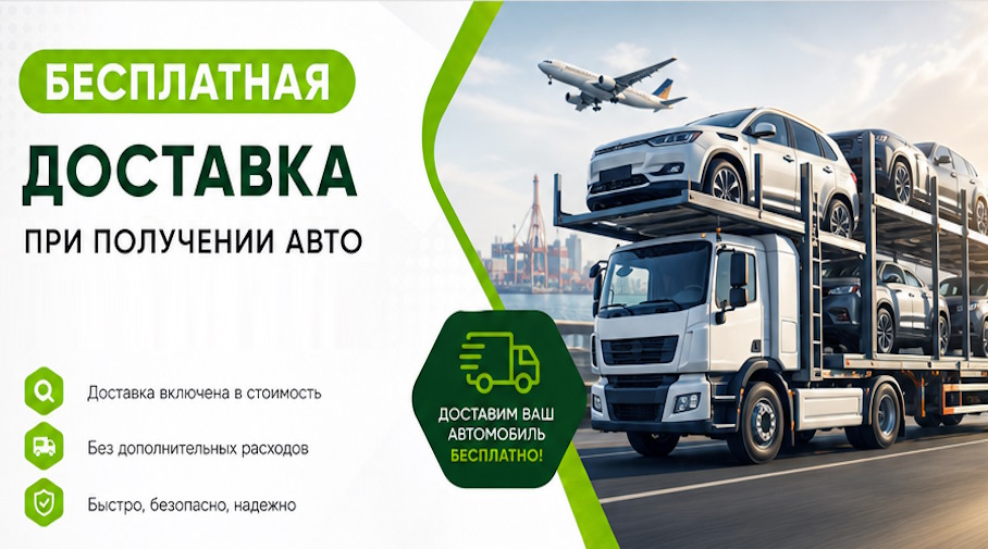 Акция! Бесплатная доставка по Благовещенске при получении авто